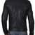 Men's black genuine lambskin leather motorcycle jacket slim fit designer men biker jacket-l194