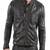 Men's black genuine lambskin leather motorcycle jacket slim fit designer men biker jacket-l195