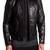 Men's black genuine lambskin leather motorcycle jacket slim fit designer men biker jacket-l200