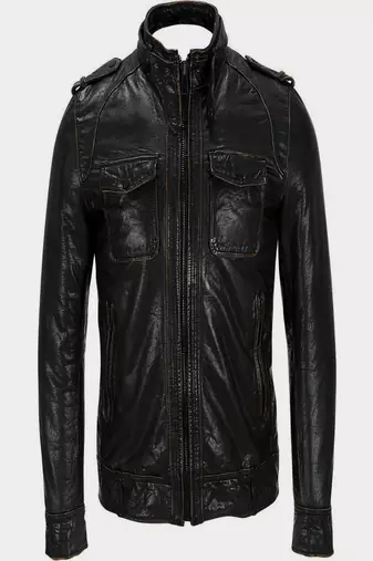 men's black lambskin leather biker jacket classic moto zip style premium special