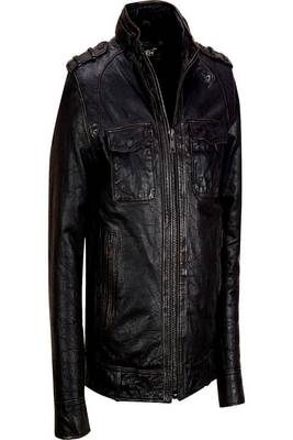 Men's black genuine lambskin leather motorcycle jacket slim fit designer men biker jacket-l202 3