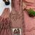 Designer pink silk kurta set with heavy floral embroidery & sharara