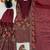 Designer maroon silk kurta set with heavy floral embroidery & sharara