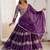 Classy Purple Thread Work Georgette Sangeet Wear Lehenga Choli