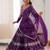 Classy Purple Thread Work Georgette Sangeet Wear Lehenga Choli