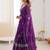 Classy Purple Thread Work Georgette Sangeet Wear Lehenga Choli