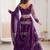 Classy Purple Thread Work Georgette Sangeet Wear Lehenga Choli