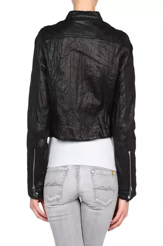 women's genuine napa leather biker jacket classic moto zip style