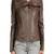 Women's 100% lambskin brown leather jacket motorcycle napa leather jacket-lc-73