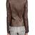 Women's 100% lambskin brown leather jacket motorcycle napa leather jacket-lc-73
