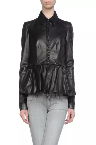 Women's 100% lambskin black leather jacket motorcycle napa leather jacket-lc-74
