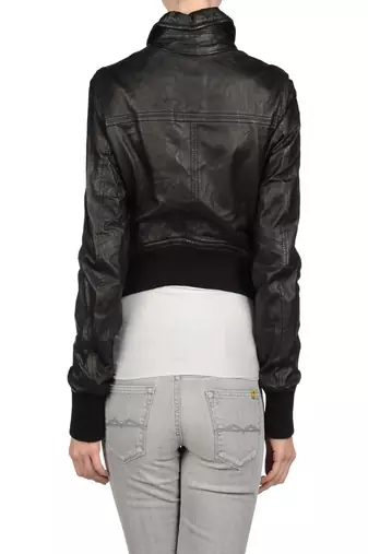 women's black napa leather biker jacket classic moto zip style premium