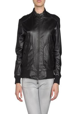 women's black napa leather biker jacket classic moto zip style exclusive 1