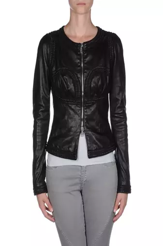 Women's 100% lambskin black leather jacket motorcycle napa leather jacket-lc78