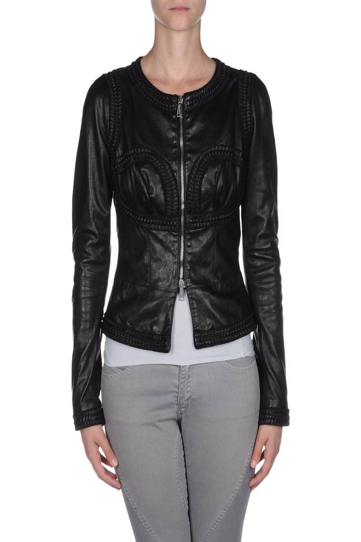 Women's 100% lambskin black leather jacket motorcycle napa leather jacket-lc78