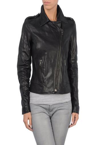 Women's 100% lambskin black leather jacket motorcycle napa leather jacket-lc79