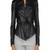 Women's 100% lambskin black leather jacket motorcycle napa leather jacket-lc80