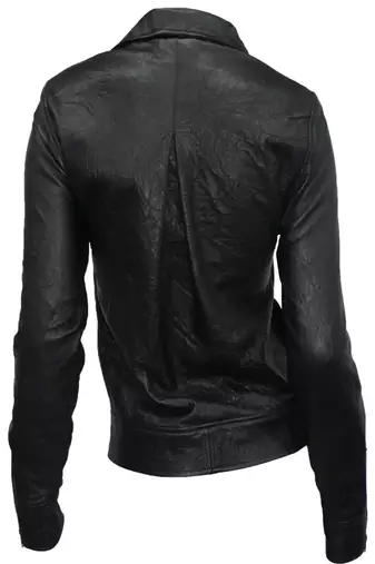 Women's 100% lambskin black leather jacket motorcycle napa leather jacket-lc81