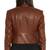 Women's 100% lambskin brown  leather jacket motorcycle napa leather jacket-lc84