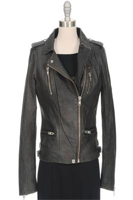 women's black napa leather biker jacket classic moto zip style sophisticated 1