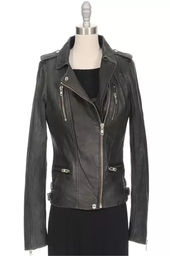 Women's 100% lambskin black leather jacket motorcycle napa leather jacket-lc87