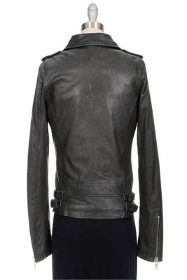 women's black napa leather biker jacket classic moto zip style sophisticated 2