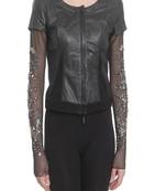 women's black napa leather biker jacket classic moto zip style versatile
