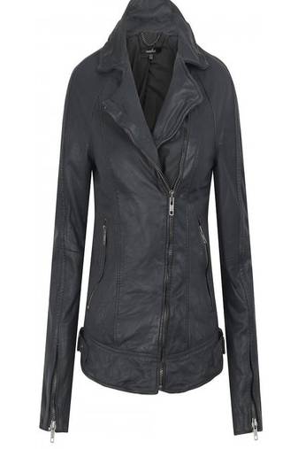 women's black napa leather biker jacket classic moto zip style timeless