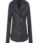 women's black napa leather biker jacket classic moto zip style timeless