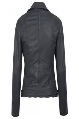 women's black napa leather biker jacket classic moto zip style timeless 2