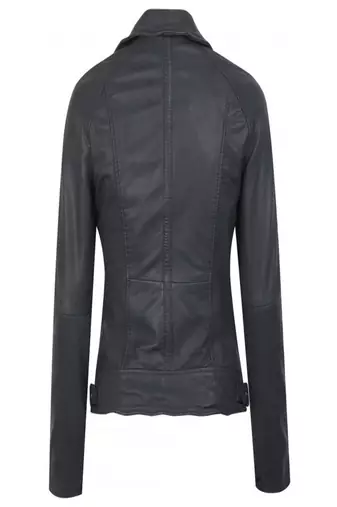 women's black napa leather biker jacket classic moto zip style timeless