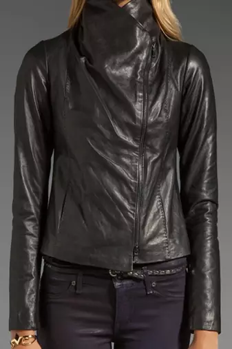 women's genuine lambskin leather biker jacket classic moto zip style