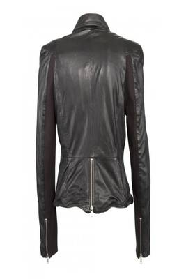 women's black napa leather biker jacket classic moto zip style luxury 2