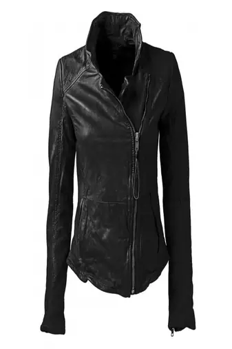 women's black napa leather biker jacket classic moto zip style deluxe
