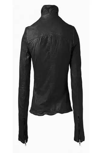 women's black napa leather biker jacket classic moto zip style deluxe