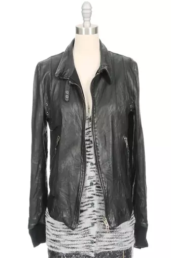Women black 100% lambskin leather jacket biker motorcycle napa leather jacket-lc-102