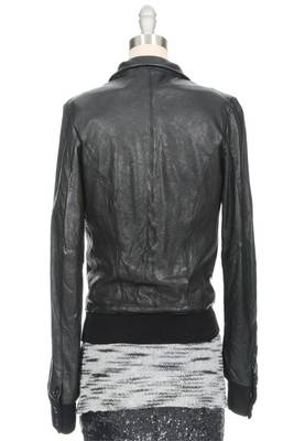 women's black napa leather biker jacket classic moto zip style signature 2