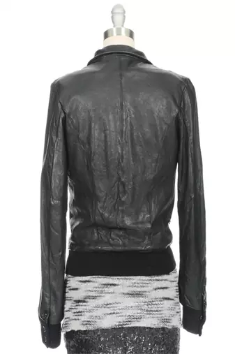 women's black napa leather biker jacket classic moto zip style signature