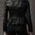 Women black 100% lambskin leather jacket biker motorcycle napa leather jacket-lc-104