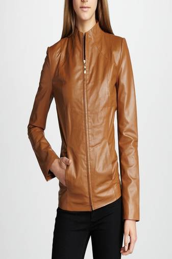 Women black 100% lambskin leather jacket biker motorcycle napa leather jacket-lc-105