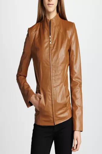 Women black 100% lambskin leather jacket biker motorcycle napa leather jacket-lc-105