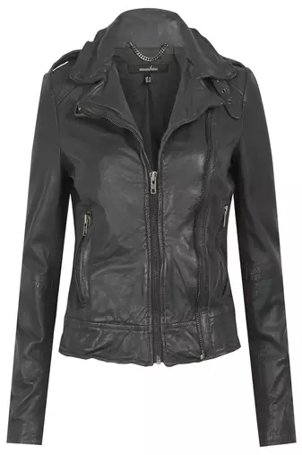 Women black 100% lambskin leather jacket biker motorcycle napa leather jacket-lc-107