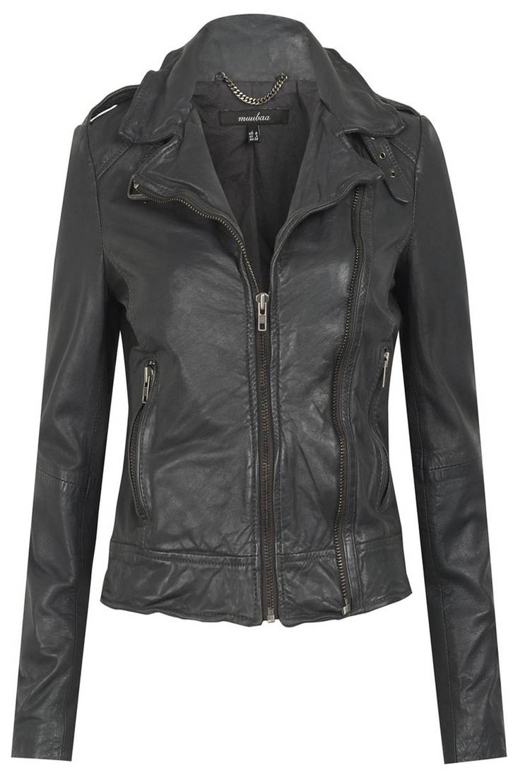 Women black 100% lambskin leather jacket biker motorcycle napa leather jacket-lc-107