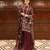 Maroon faux georgette readymade suit with embroidery & moti work