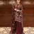 Maroon faux georgette readymade suit with embroidery & moti work