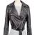 Women black 100% lambskin leather jacket biker motorcycle napa leather jacket-lc-110