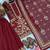 Maroon faux georgette readymade suit with embroidery & moti work
