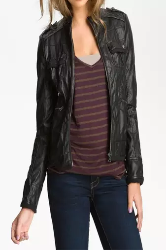 Women black 100% lambskin leather jacket biker motorcycle napa leather jacket-lc-112