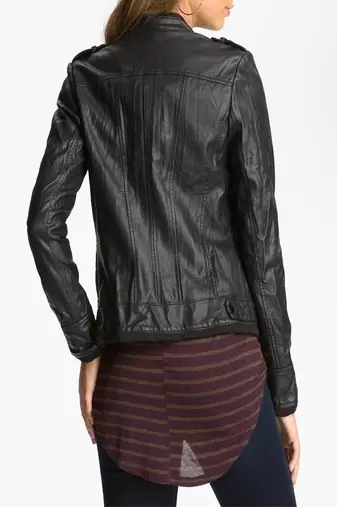 women's black napa leather biker jacket classic moto zip style fine
