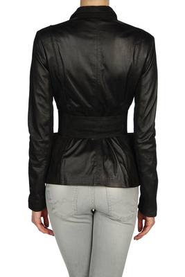 women's black napa leather biker jacket classic moto zip style pro 2